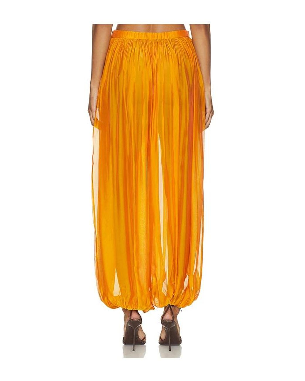 retroféte Orange Evolet Chiffon Pant