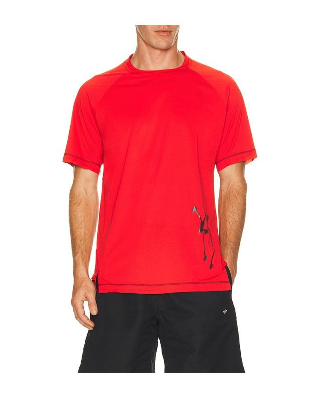 Y-3 Red Gfx Run Tee for men