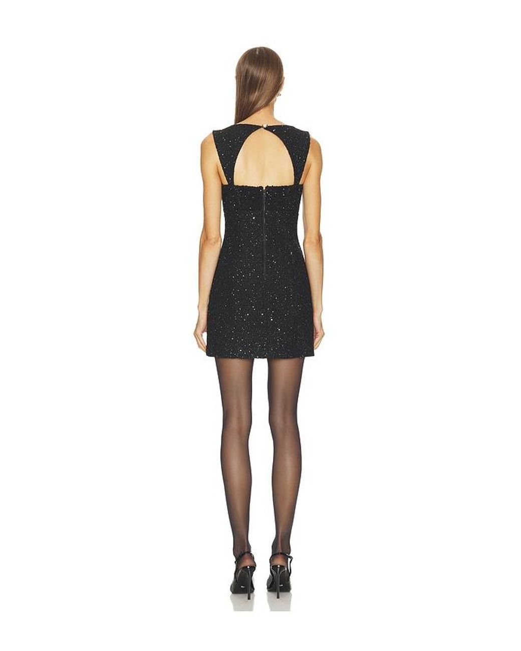 Alice + Olivia Black Keria Fitted Mini Dress