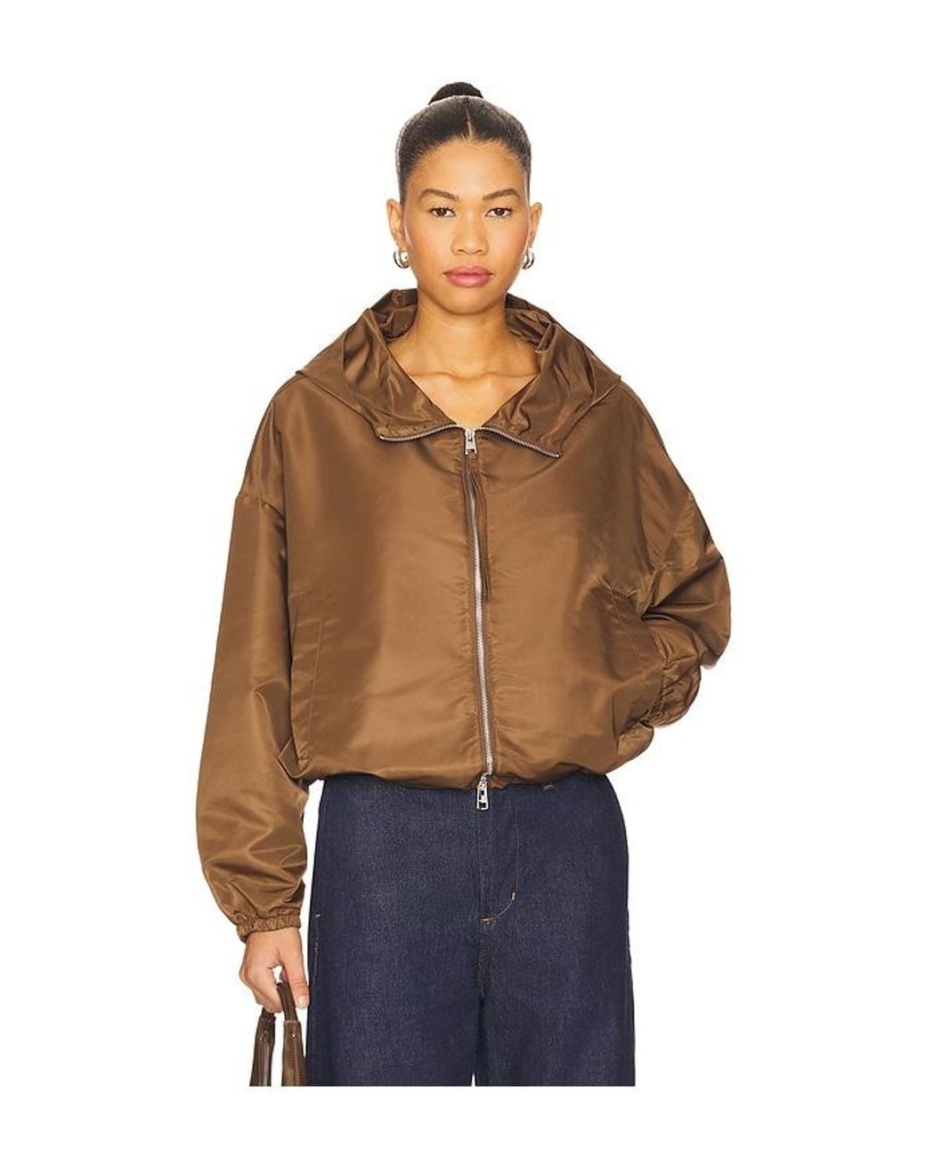 Citizens of Humanity Blue Cropped Windbreaker