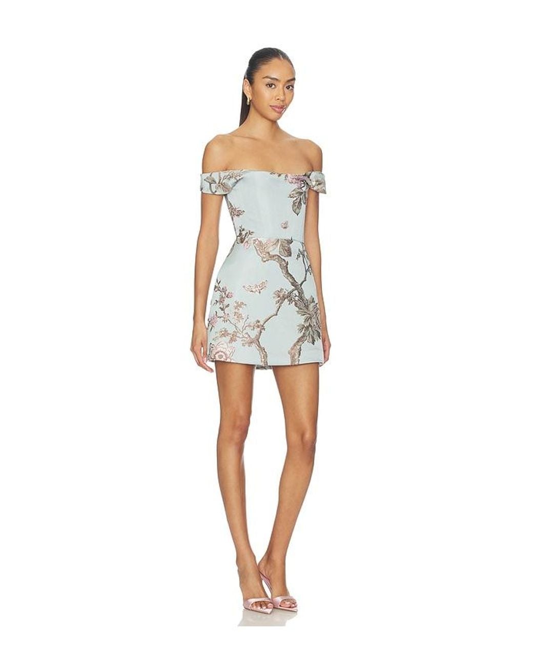 SAU LEE Multicolor Bruna Brocade Mini Dress