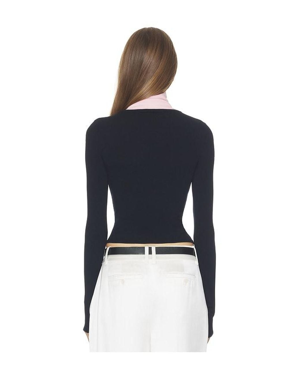 Helsa Blue Wrenn Color Block Knit Turtleneck