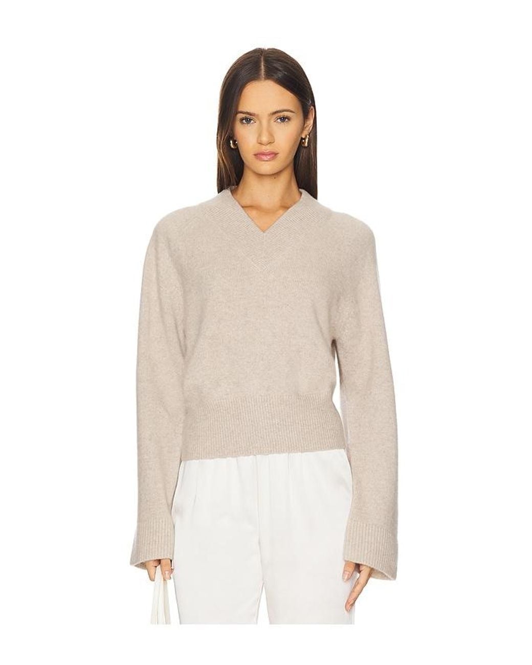 NAADAM Natural Premium Cashmere Raglan V Neck