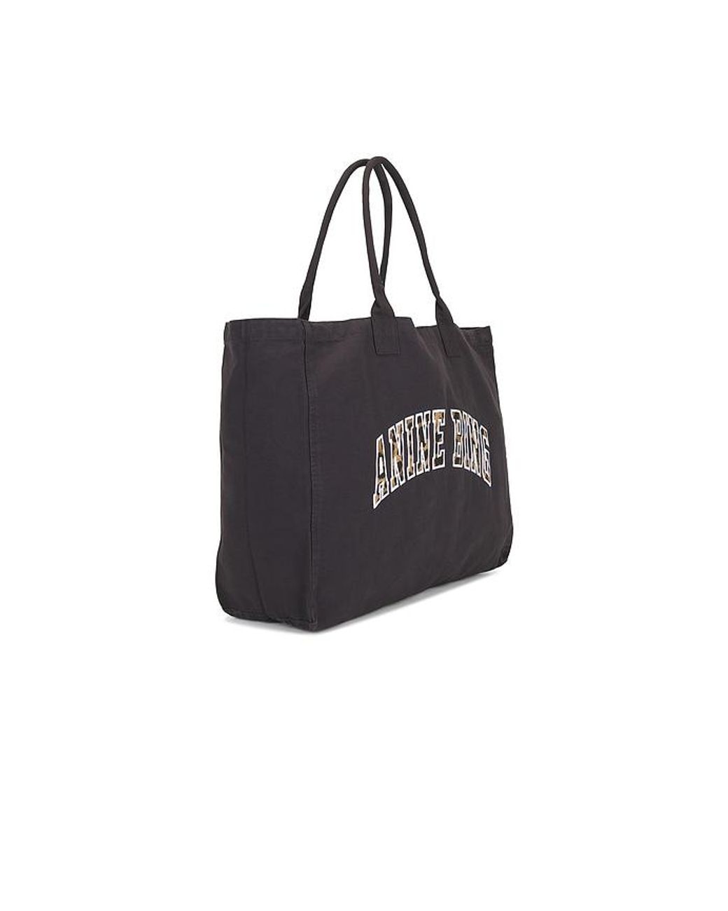 Anine Bing Black Canvas Tote Bag