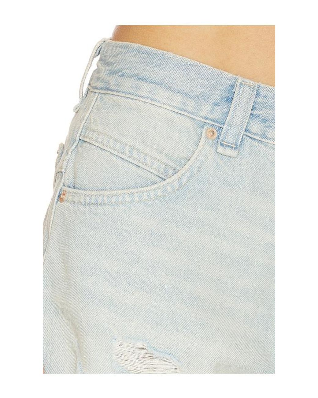 Free People Blue X We The Free Now Or Never Denim Short
