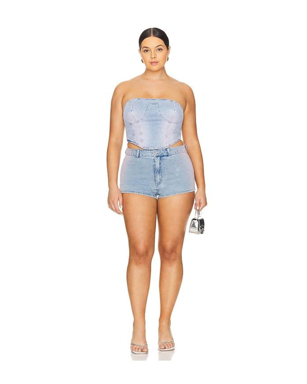 Corsé Reid En Color Denim Claro Talla (También En Xxl) AFRM de color Blue