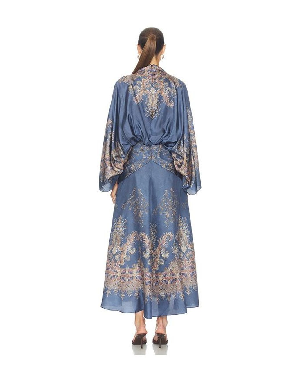 Zimmermann Blue Valiant Batwing Gown