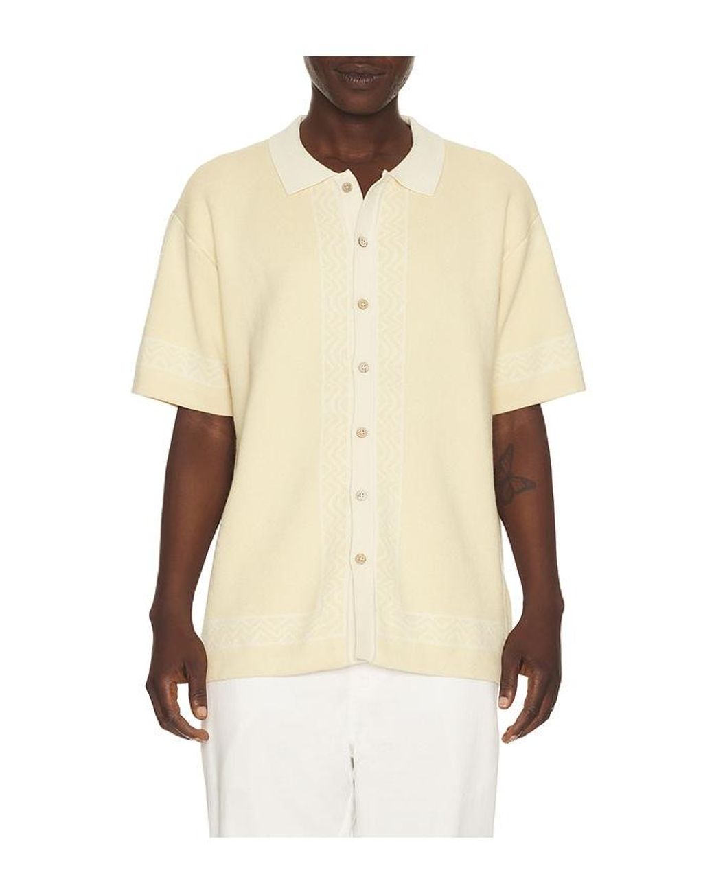 Critical Slide Natural La Playa Knit Shirt for men