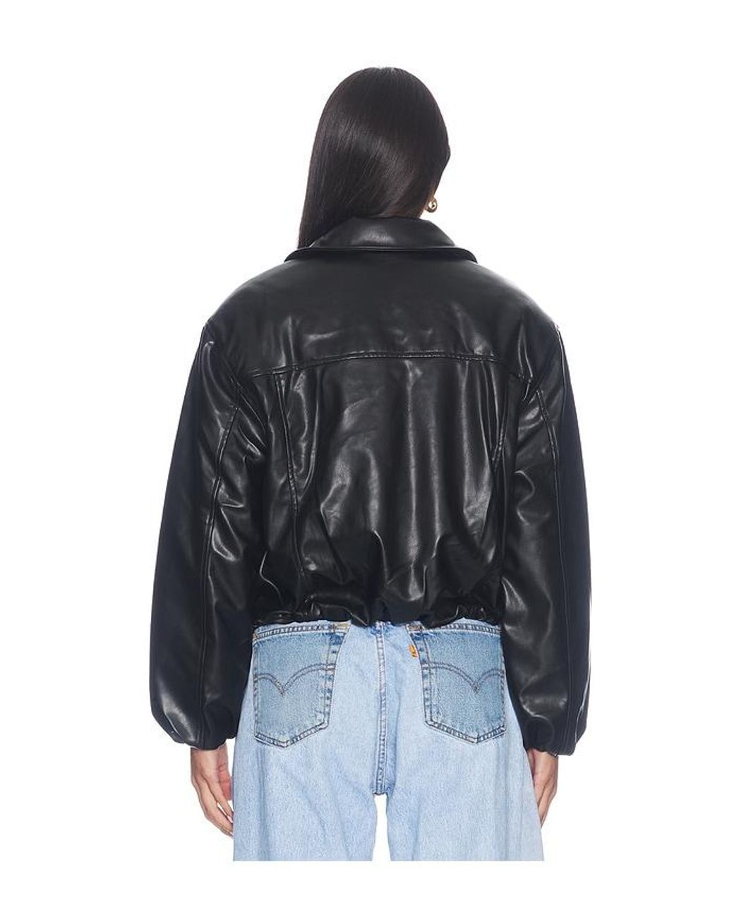 Blank NYC Blue Faux Leather Jacket