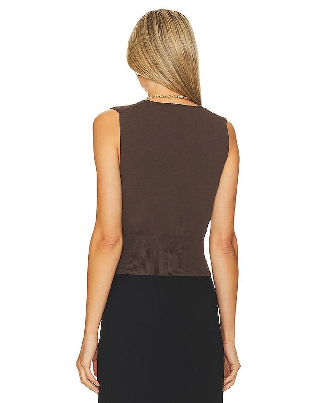 L'academie Black Natesa Knit Vest