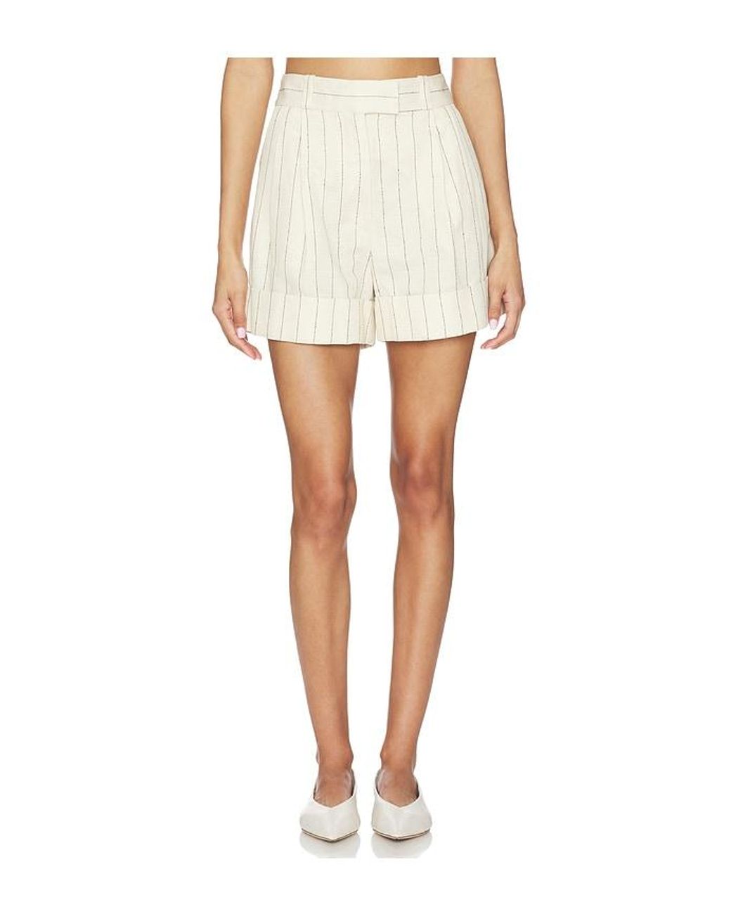 Rag & Bone White Neila Stripe Short