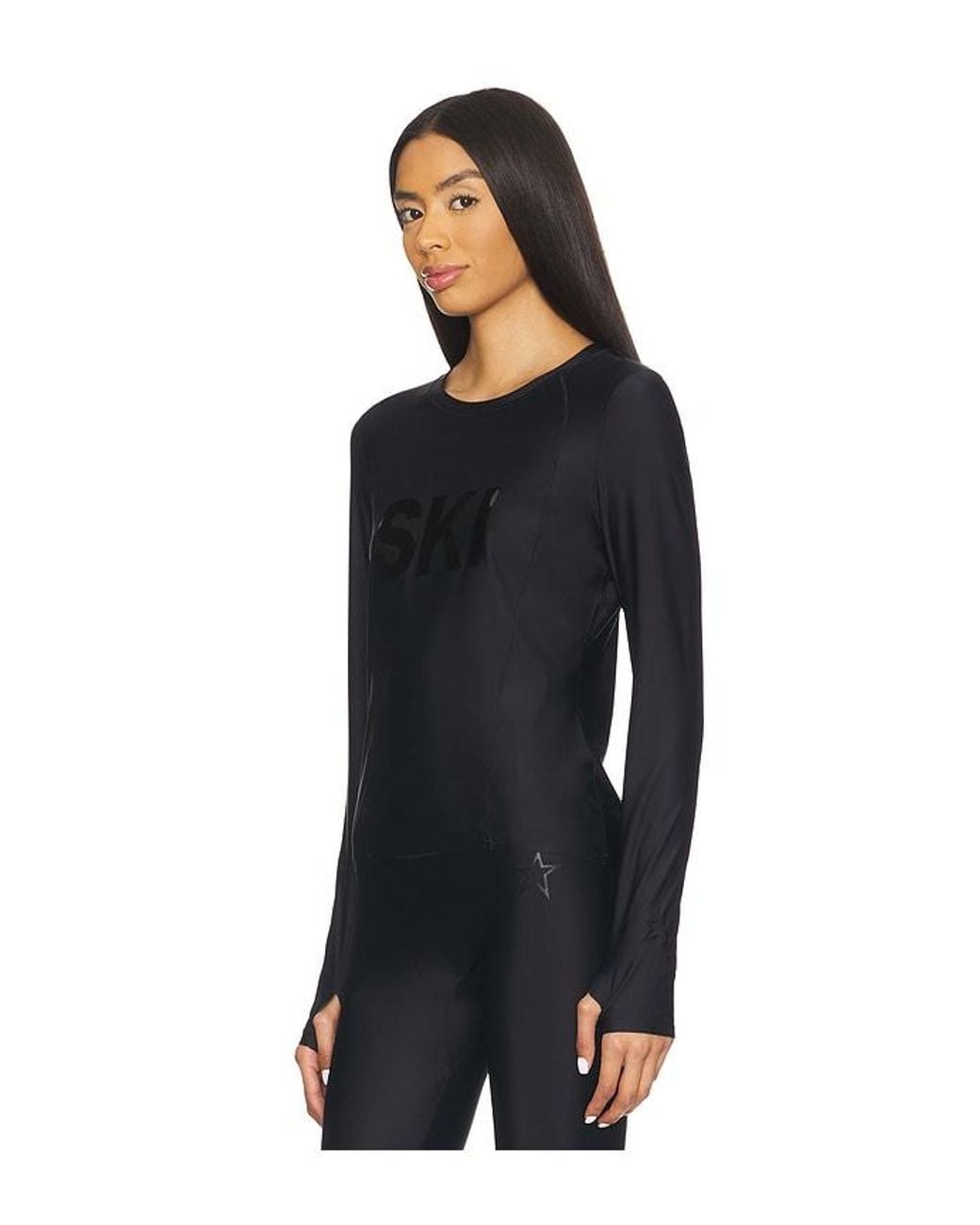 Perfect Moment Black Ski Crew Baselayer Top
