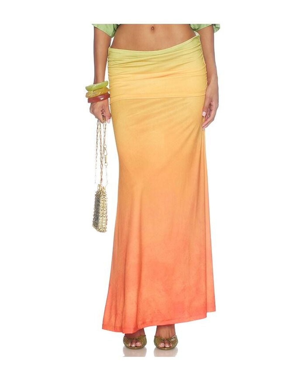 Mirae Orange Sunset Skirt