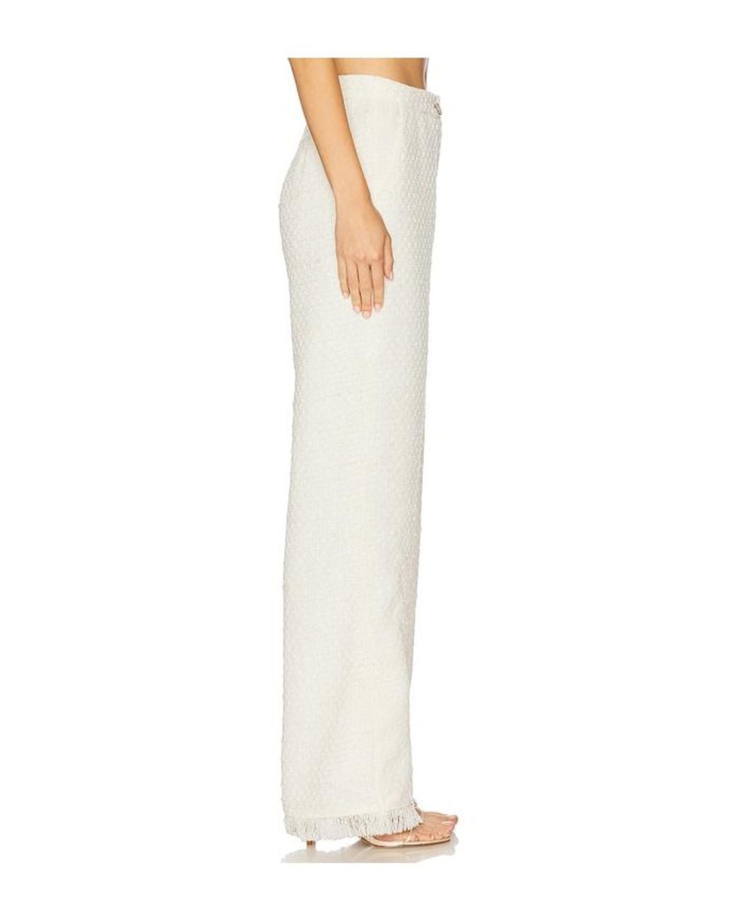 SNDY'S White Piper Suit Pant