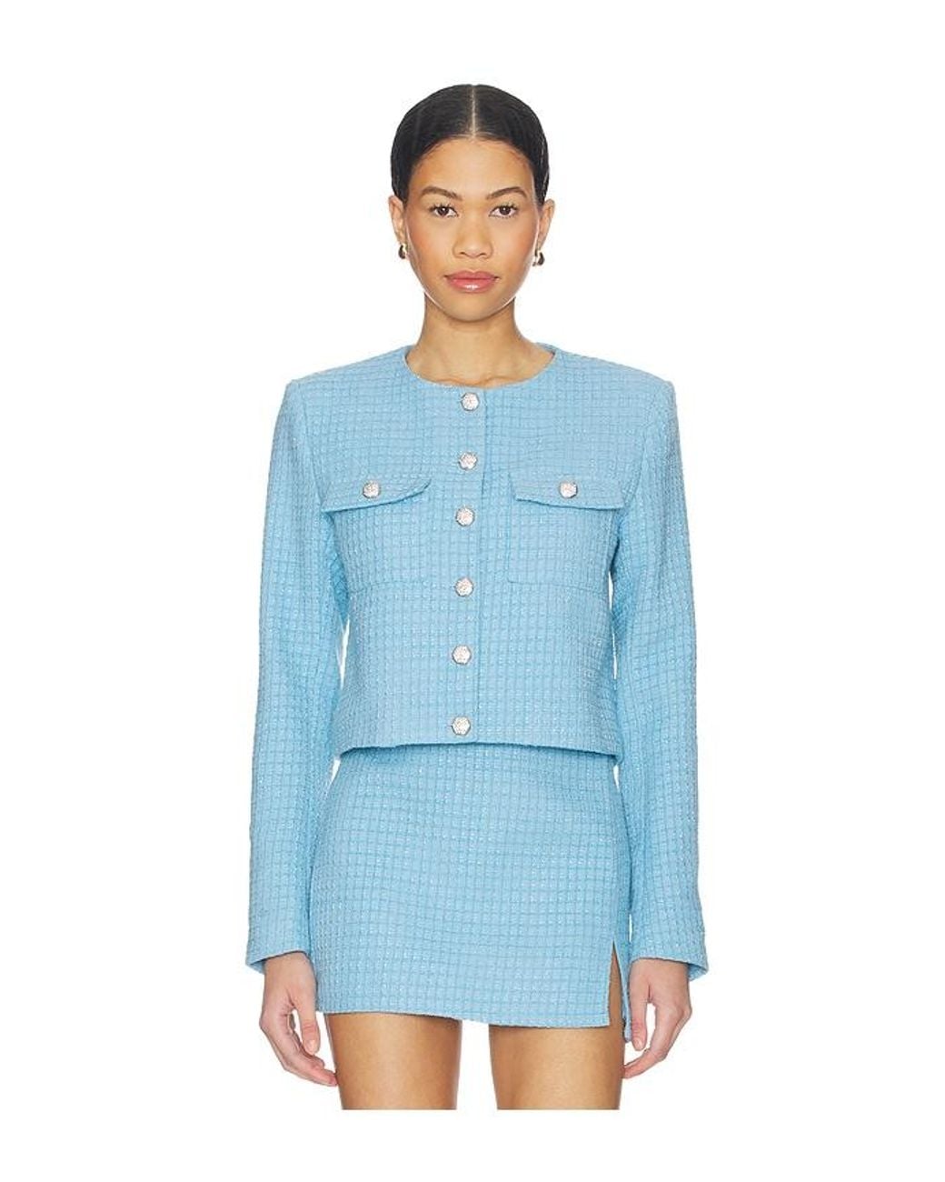 MORE TO COME Blue Willow Crop Jacket