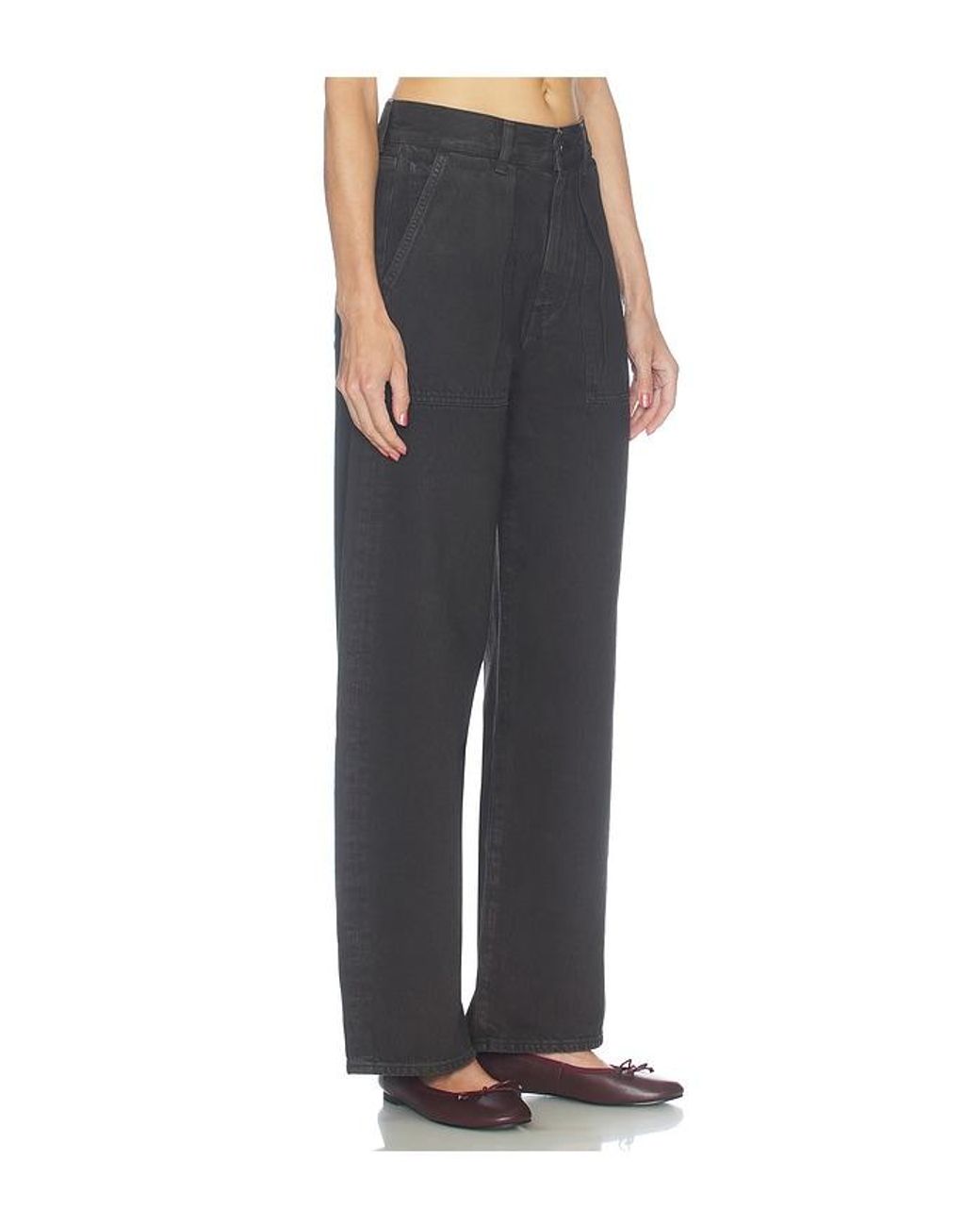 Agolde Black Low Curve Utility Jean