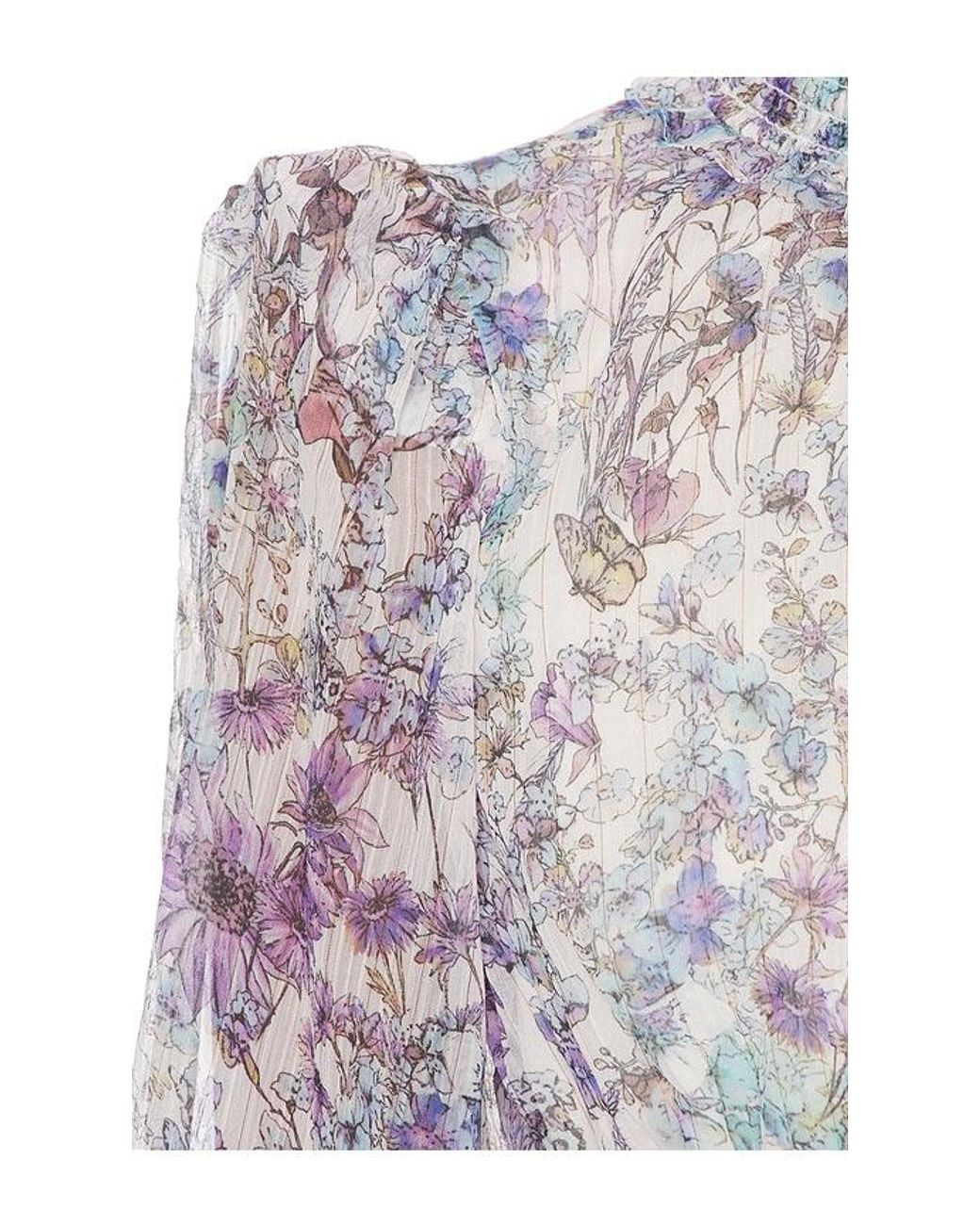 Elliatt Multicolor Rosaria Long Sleeves With High Neck Mini Dress