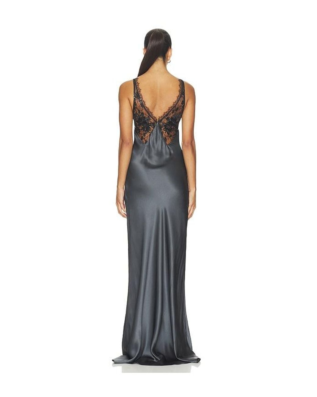 The Sei Blue Lace Bodice Gown