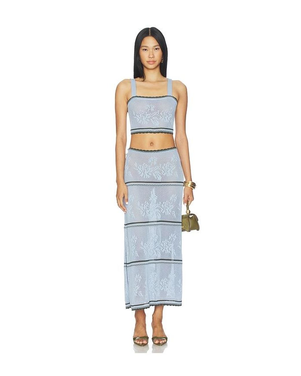 Agua Bendita Blue X Revolve Vicky Crop Top