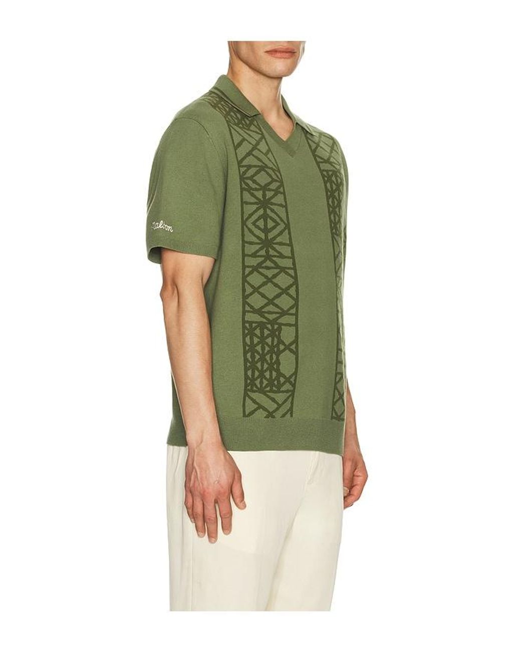 Malbon Green Habana Polo for men