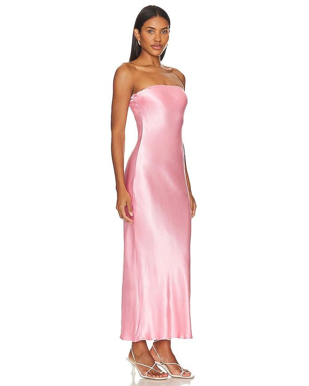 Revolve pink strapless dress sales