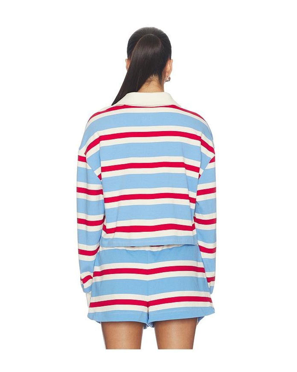 Year Of Ours Red Striped Cotton Jersey Rugby Pullover