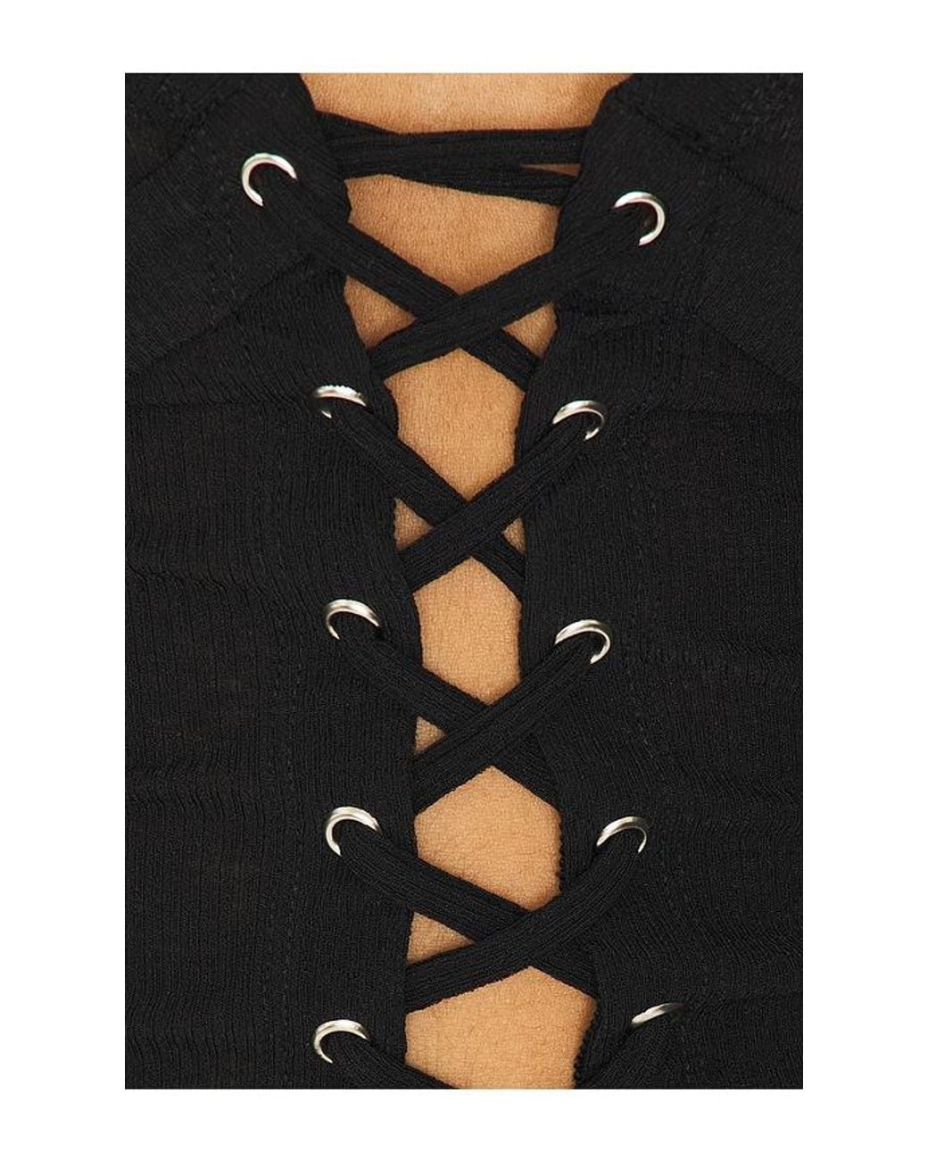 h:ours Black Arya Top