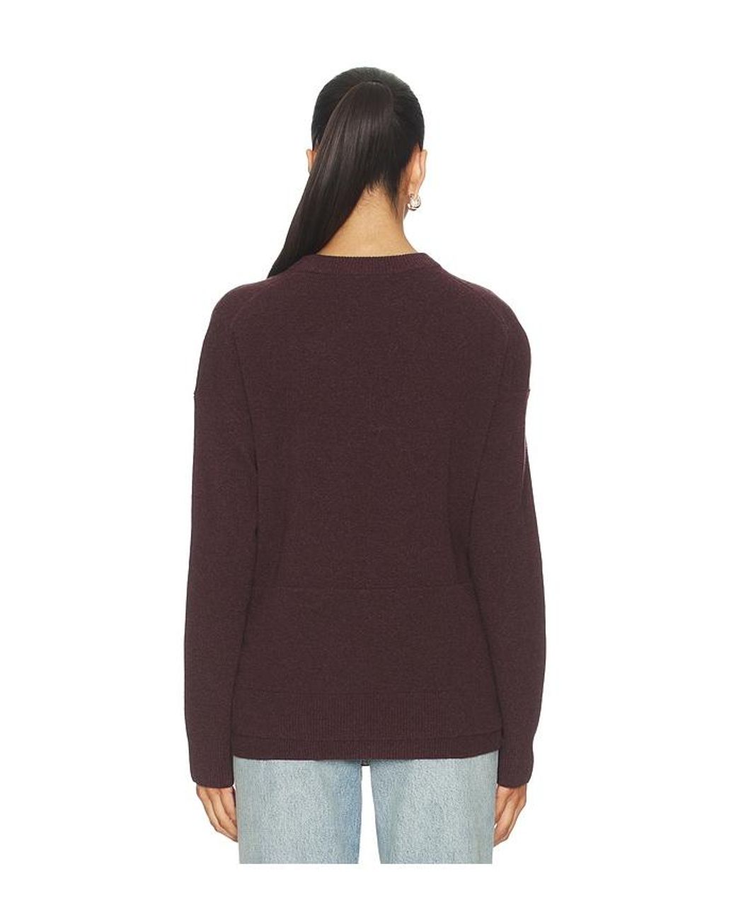 NAADAM Purple Premium Cashmino Crewneck Sweater