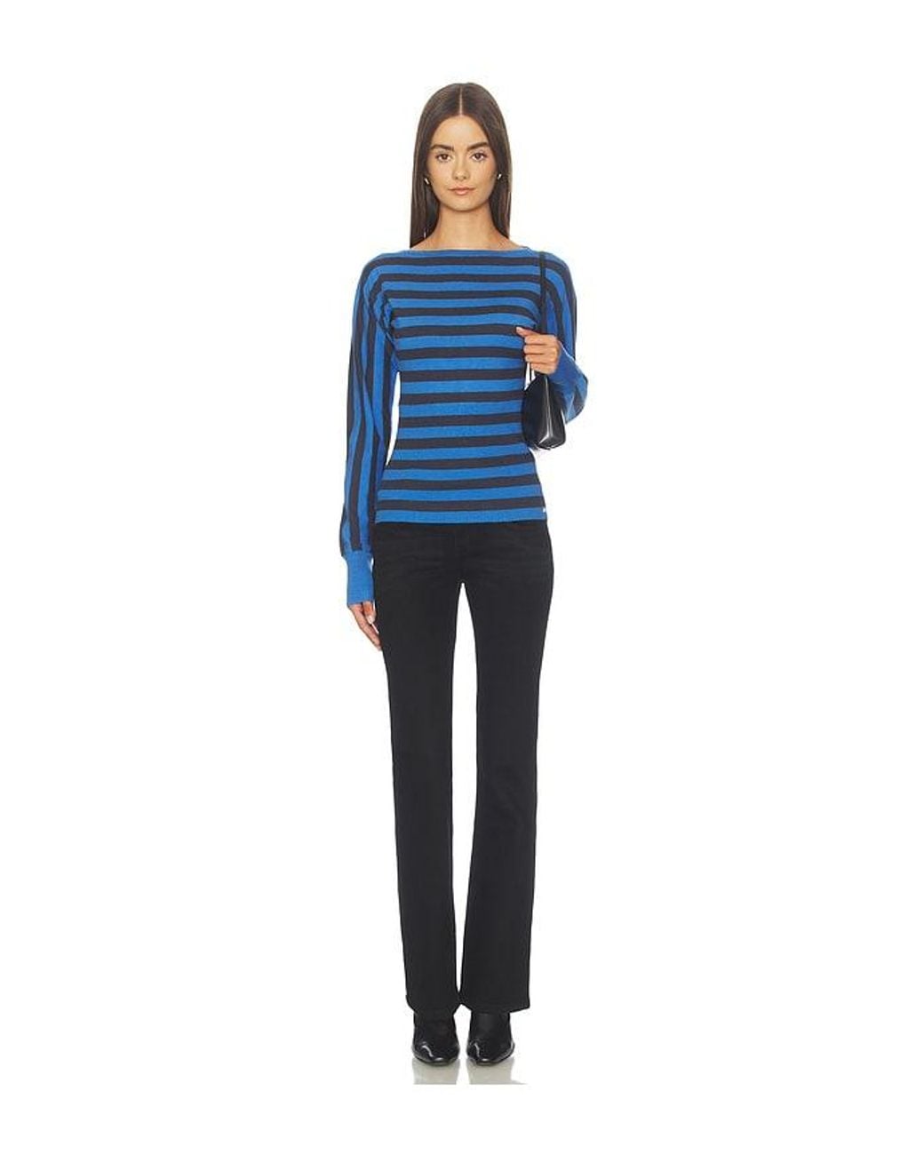 GUIZIO Black Malia Low Rise Belted Flare Denim Jeans