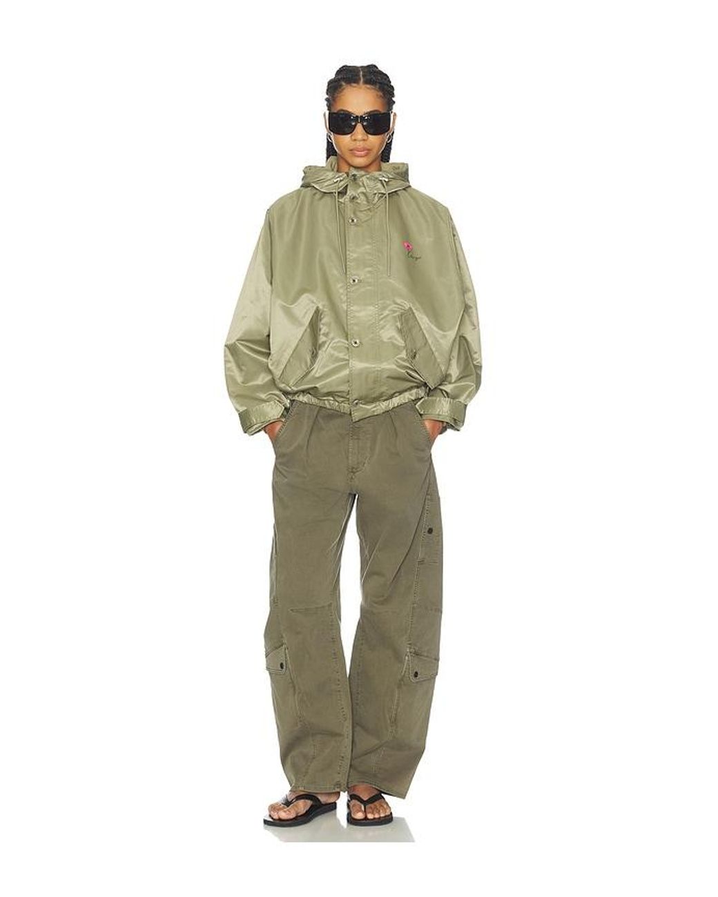 KENZO Green Tulip Windbreaker