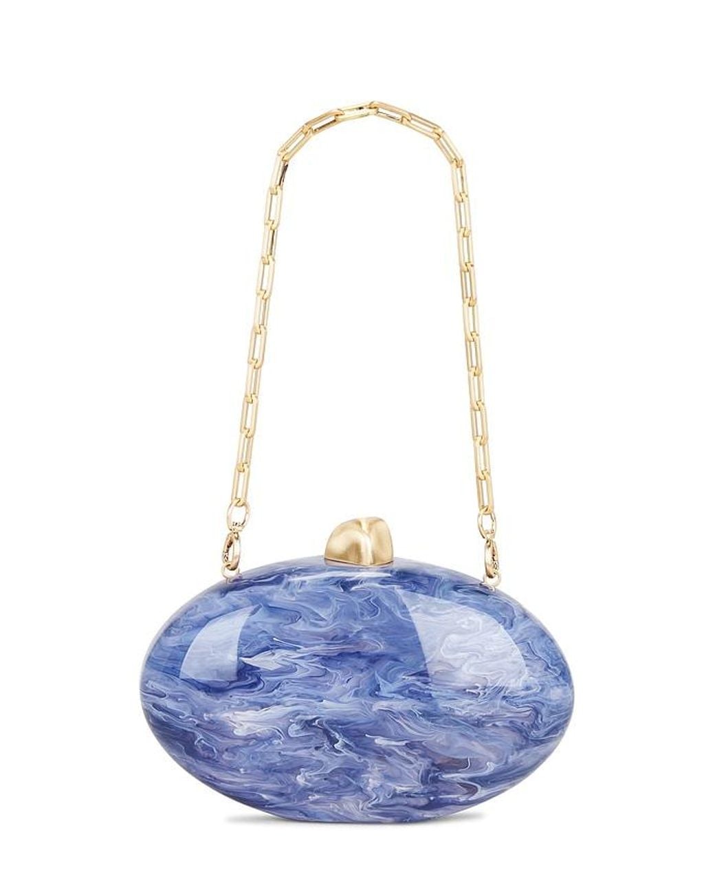 Cult Gaia Blue Eviana Clutch