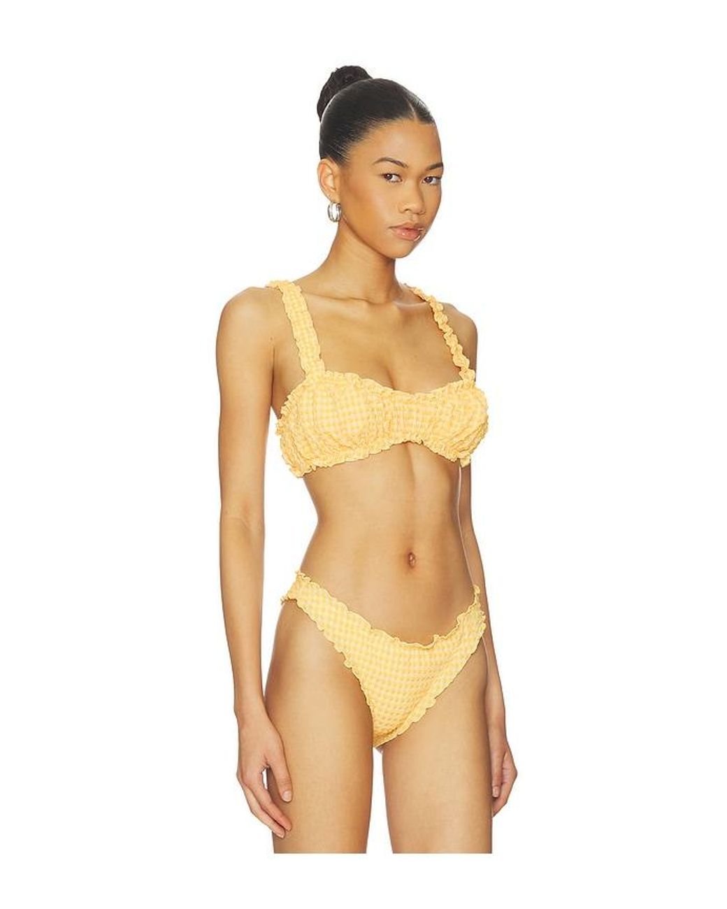 Jonathan Simkhai Multicolor Evander Ruched Bikini Top