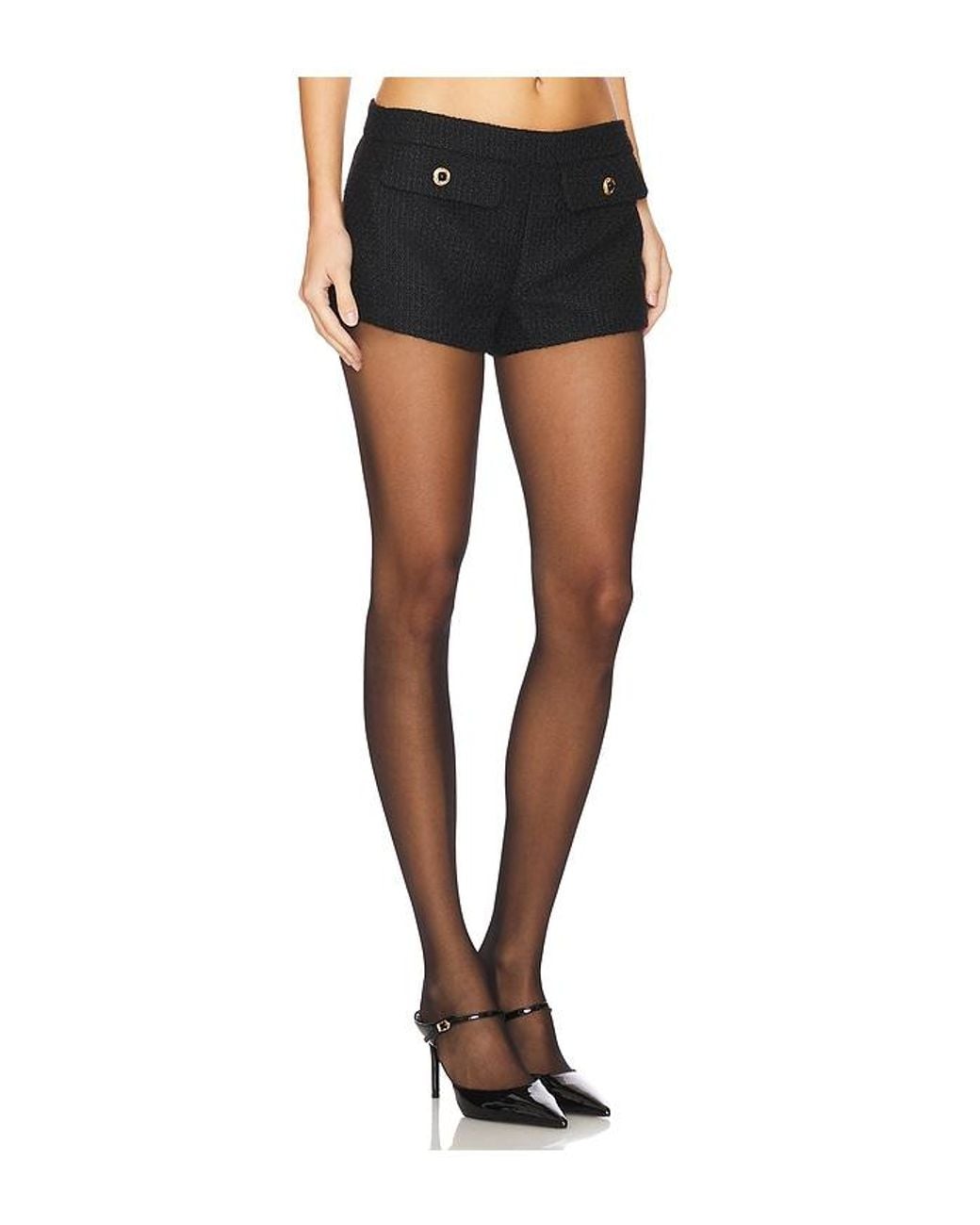 Lovers + Friends Black Jacquie Tweed Short