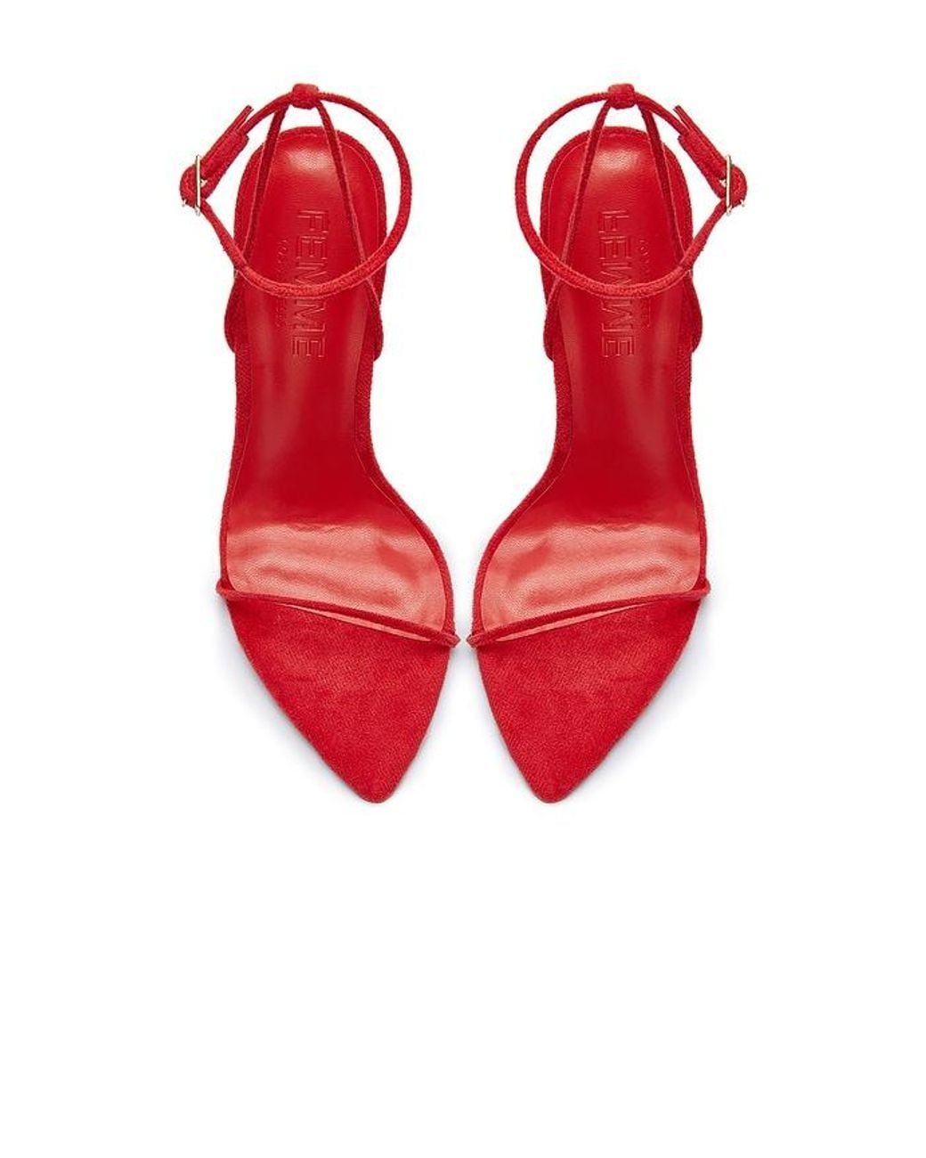 Femme LA Red Andx Suede Sandal