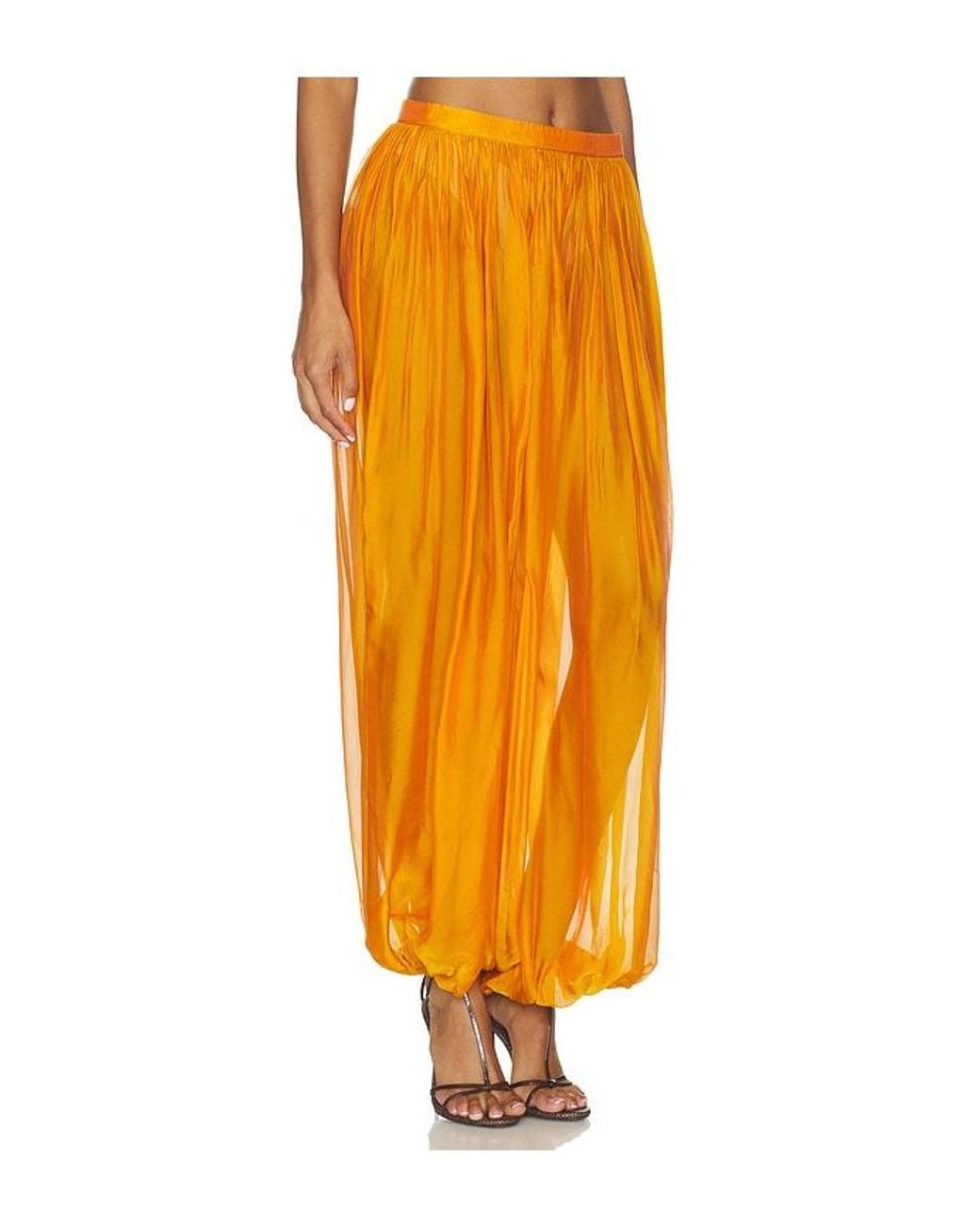 retroféte Orange Evolet Chiffon Pant