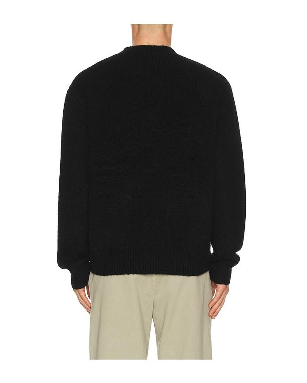 AllSaints Black Finden Crew Neck Sweater for men