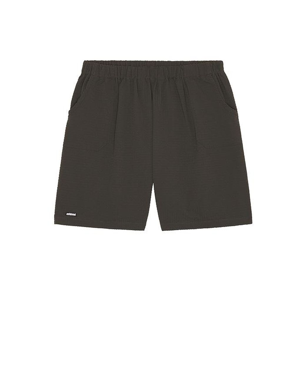 METALWOOD STUDIO Black Seersucker Spa Short for men