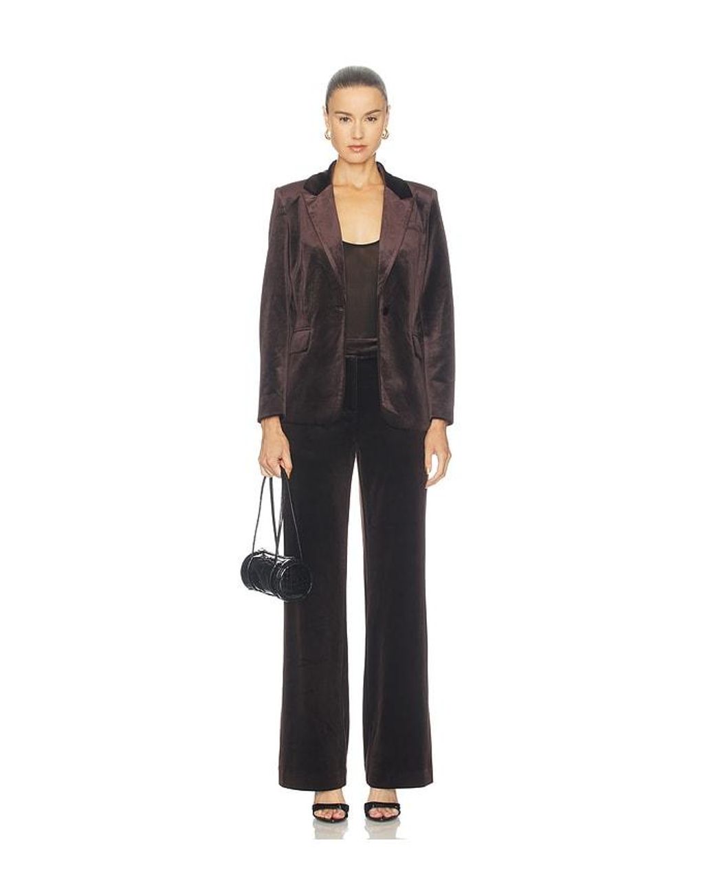 Karina Grimaldi Black Shon Velvet Pants