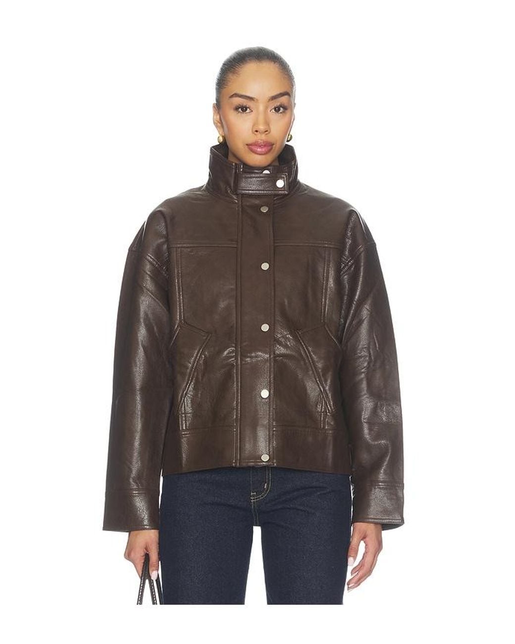 SOVERE Brown Verin Pu Jacket