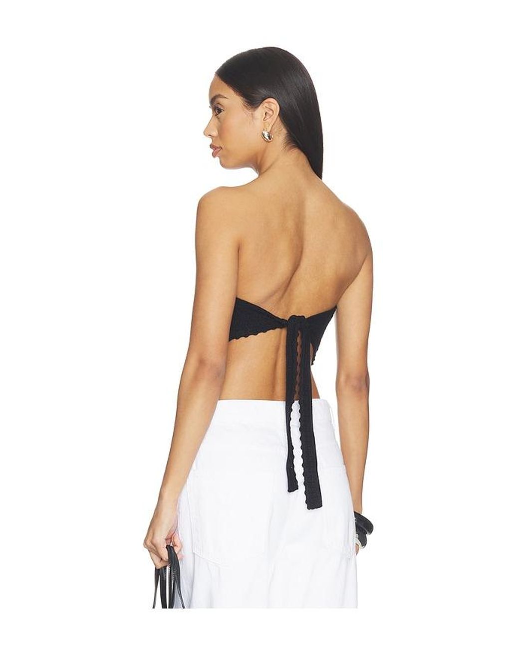Lovers + Friends Black Artis Bandana Knit Top