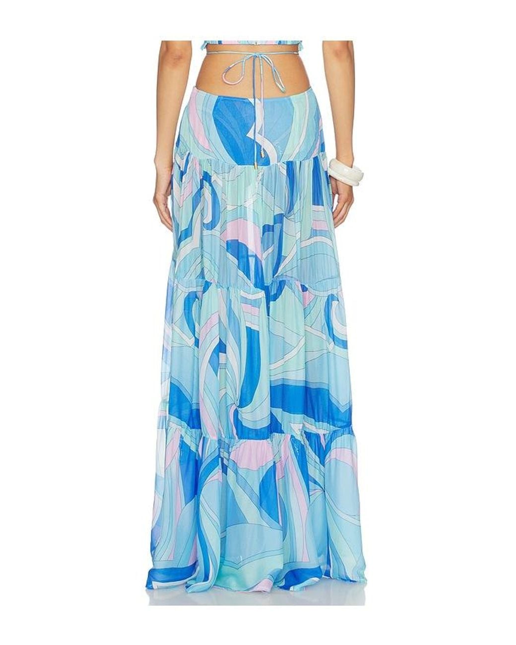 Cin Cin Blue Song Lobster Maxi Skirt