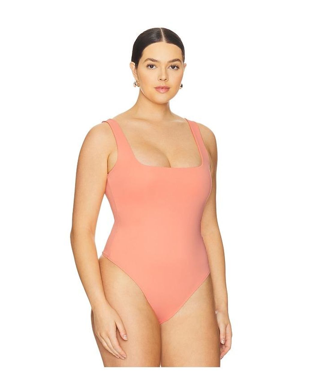 GOOD AMERICAN White Sculpting Modern Tank Bodysuit