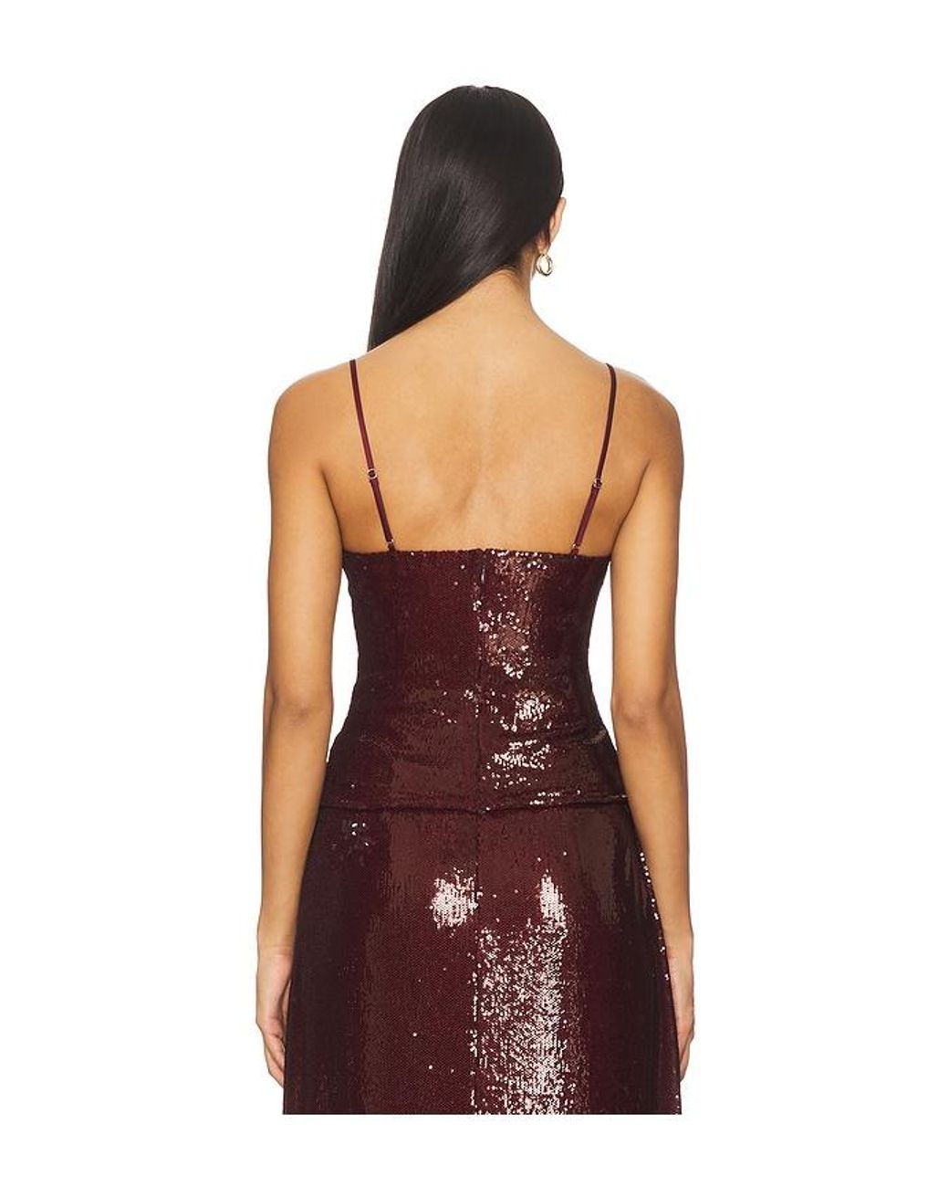 Kate Barton Red Sequin Column Tank Top