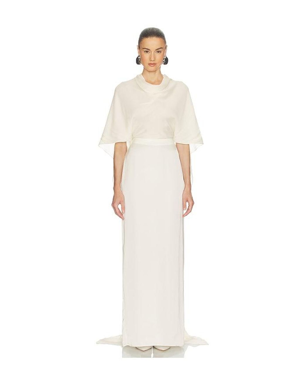 Helsa White Mix Media Scarf Dress