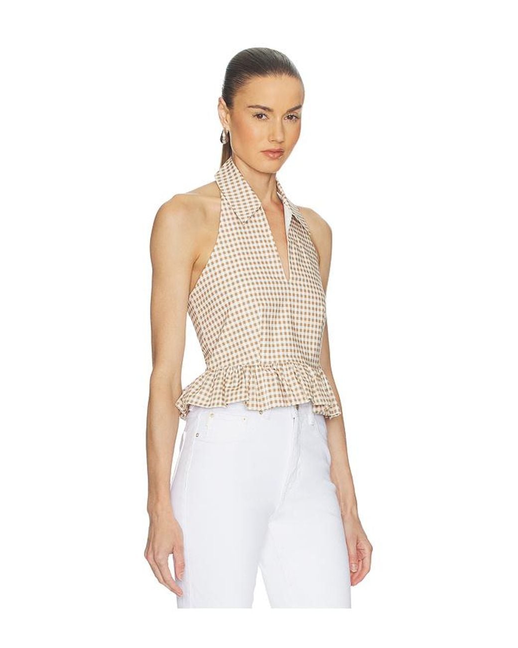 Aya Halter Top En Talla (También En M, S, Xl) Caroline Constas de color White
