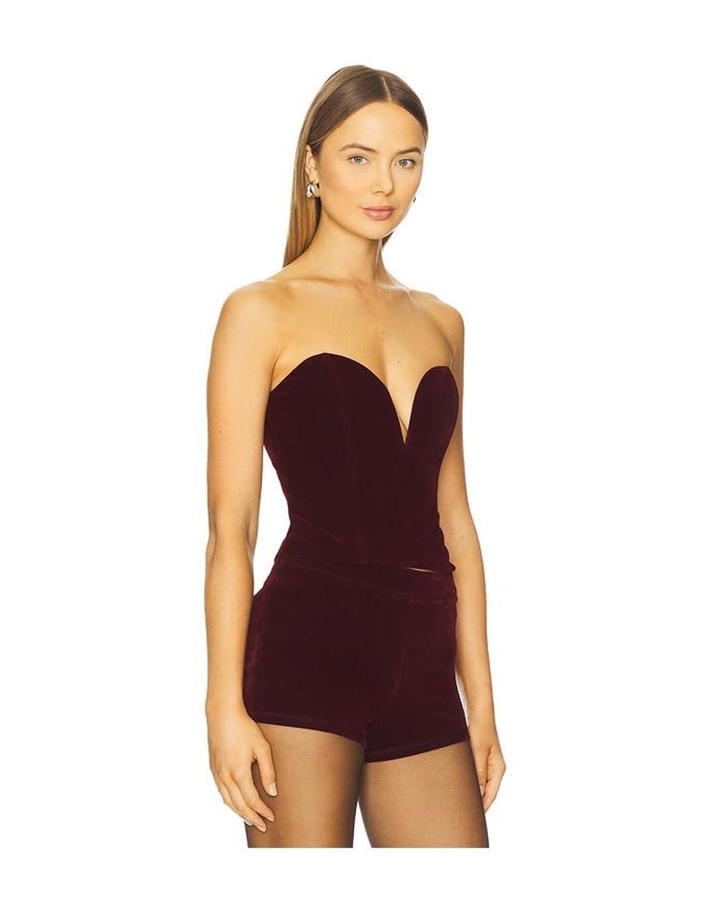 superdown Purple Eva Sweetheart Top