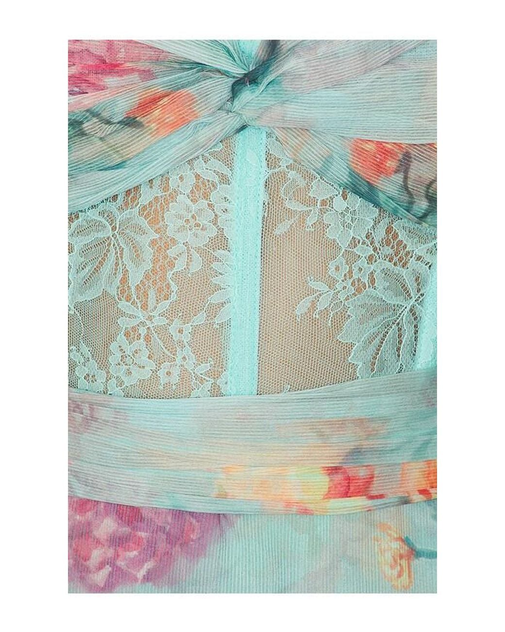 PATBO Blue Flora Mist Long Dress