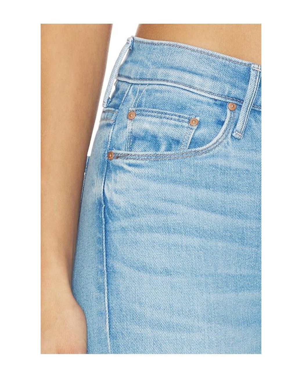 Mother Blue The Weekend Fray Jeans