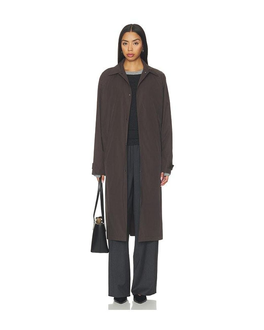 Enza Costa Black Cashmere Jersey Contrast Easy Cuffed Crew