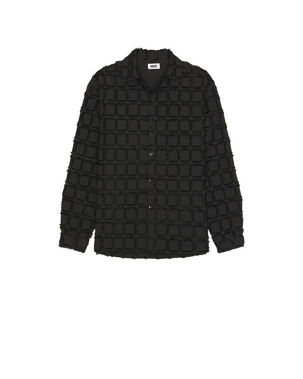 KROST Black Relaxed Pile Shirt for men